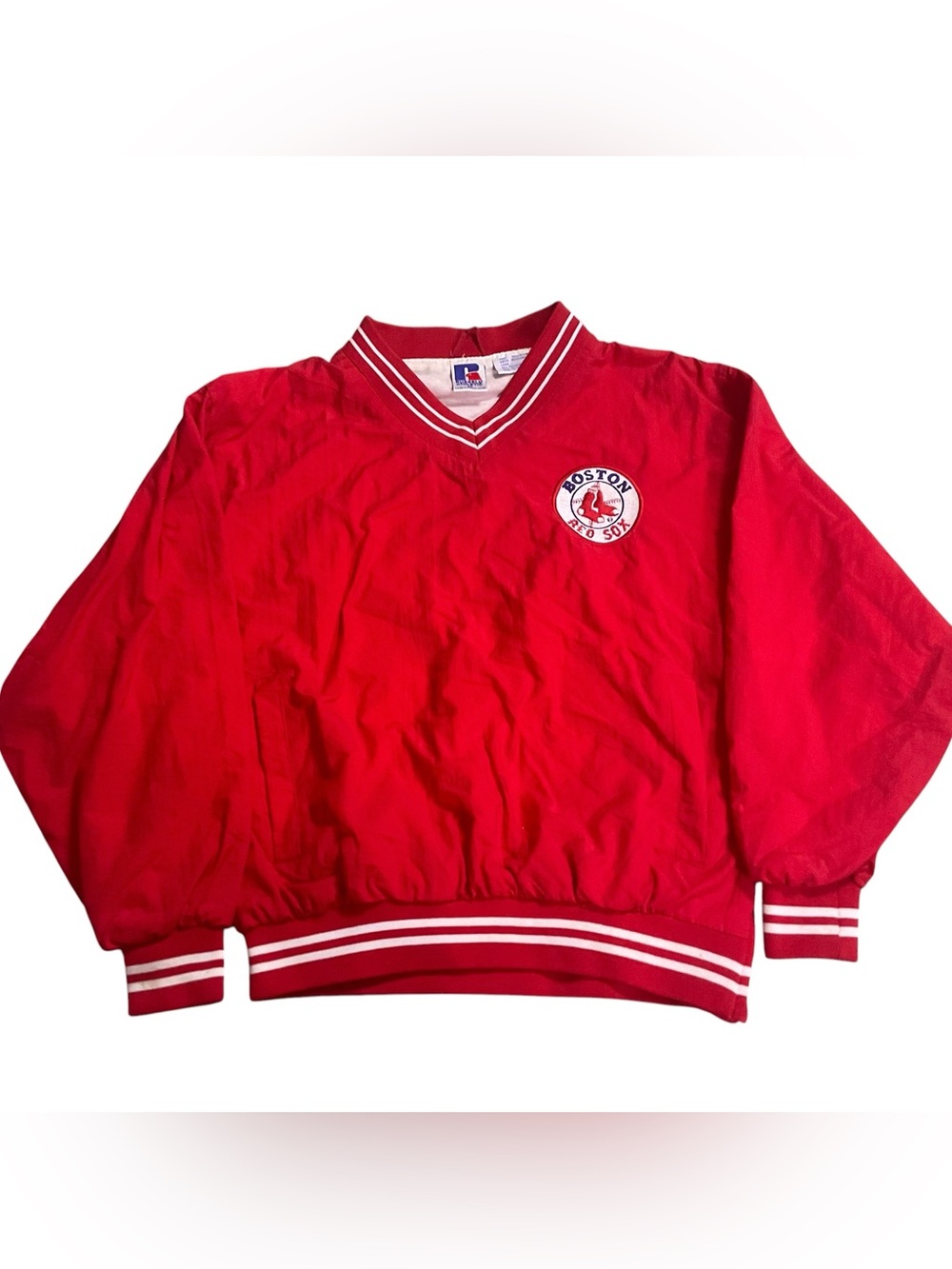 Vintage 90s Russell Athletic Boston Red Sox Pullover Windbreaker Youth M MLB